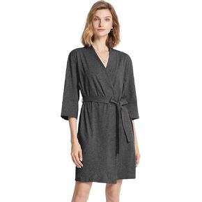 SIORO Womens Cotton Robe Kimono Lightweight Robes Short Knit Bathrobe Soft House Sleepwear Ladies Loungewear XS-3XL