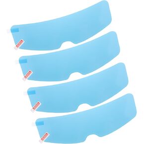 4pcs 9.65"x2.87" Rain Proof Film for Motorcycle Helmet Universal Anti Rain Shield Film Lens Sticker Durable Nano Coating Sticker Film Helmet Accessory Replacement Car Parts