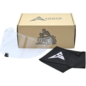 Compatible With EX0 T520 Motorcycle Helmet Visor R1 Air Face Helmet Shield Replacement ST1400 Tinted Visor (Transparent Revo Red)