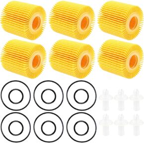 6 Pack 04152-YZZA1 04152-31090 04152-0V010 Engine Oil Filter Compatible with Toyota Camry 2007-2017 Compatible with Lexus Compatible with Scion Compatible with RAV4 Compatible with Highlander