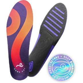 MOVE Game Day - Performance and Comfort Insoles - Plantar Fasciitis, Running, Shock Absorption, Flat Feet, Arch Support, Basketball, Active Lifestyle, Walking and Athletics (M 10-10.5 / WM 11.5-12)