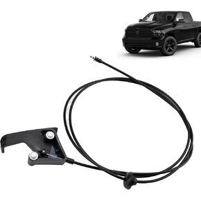 912-086 Hood Release Cable & Pull Handle Compatible with Dodge Ram 1500 2500 3500 1994-2005, OEM# 55076343 55075422 55275849AA