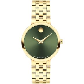 Movado Museum Classic Women's Watch - Swiss Quartz Movement, Stainless Steel Link Bracelet - 3 ATM Water Resistance - Classic, Luxury Fashion Timepiece for Her - 29.5mm