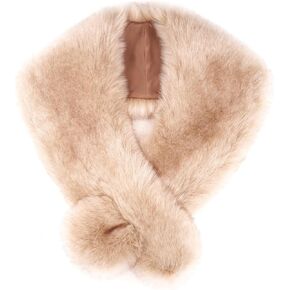 Futrzane Siberian Shawl - Womens Faux Fur Wraps Stoles - Elegant Wedding Collar