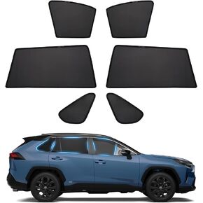Side Window Shade for 2019-2025 Toyota RAV4 Accessories -Upgrade Double Layer Rear Windshield Shade 6 Pack Light Block Car Privacy Cutains Shades for Baby, Camping, Napping, Sleeping