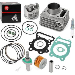 Cylinder Top End Rebuild Kit 74mm Piston Ring Tensioner For Honda 1988-2000 TRX300 TRX300FW Fourtrax 300 4x4 2x4 12100-HC4-000