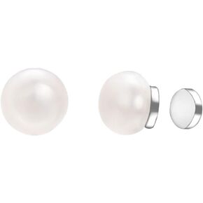 Pearl Earrings 8mm, Magnetic Pearl Stud Earrings for Women, Non-Piercing Magnetic Clip On Earrings, Wedding Bridal Jewellery Earrings