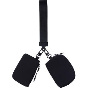 ORAD Weekender Fluffy Bag Stylish Dual Pouch Wristlet