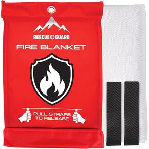 Emergency Fire Blanket - 1 Pack, 40" x 40" Fireproof Fiberglass Blanket for Home Safety, Swift, Safe Protection for Your Home & Kitchen