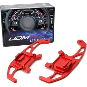 iJDMTOY Compatible with 2015-2021 MK7 Golf/GTI/Golf R Red Anodized Aluminum Lightweight Large Paddle Replacement Parts