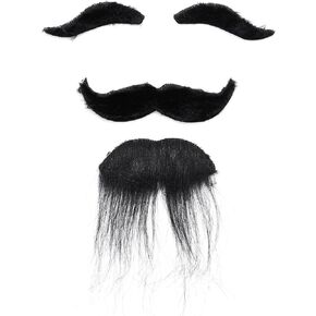Fake Beard Self Stick Fake Beard Party Mardi Gras Halloween Costume Party Accessories Funny French Pirate Moustache