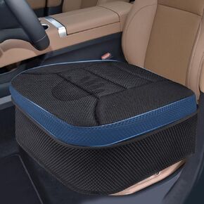 Car Seat Cushion with Memory Foam- 2.4inch Car Seat Covers to Improve Driving View-Front Seat Protector Works with 99% of Vehicles - Padded, Anti-Slip, Full Wrapping Edge