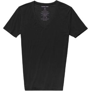 Tommy John Men's Deep V-Neck Undershirt, Cool Cotton Fabric T-Shirt with Stay Tuck Design, 3 Pack