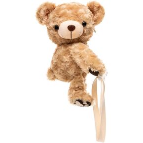 VALICLUD Lovely Teddy Bear Shaped Single- shoulder Bag Practical Girls Crossbody Purse Messenger Bag