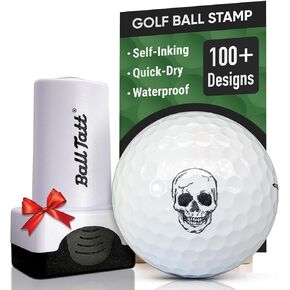 Skull Man Golf Ball Stamp, Golf Ball Stamper, Self-Inking Golf Ball Stamp Markers, Reusable Golf Ball Marking Tool to Identify Golf Balls, Golfer Gift Golfing Accessories