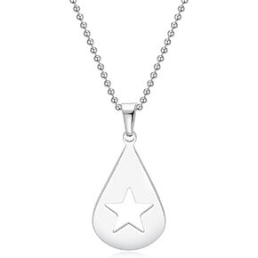 Guitar Pick Star Ball Chain Necklace Solid Stainless Ball Chain Music Inspired Gift Jewellery