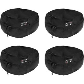 Motoforti Universal Car Spare Tire Covers Auto Wheel Protection Cover, Fits Tire Diameters 17-20 Inches, Oxford Cloth, Black, 1 Set