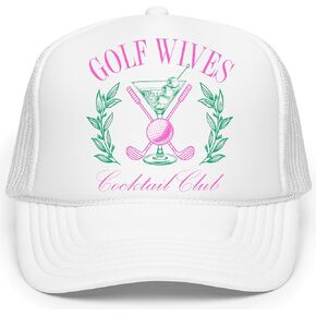 Golf Wives Cocktail Club Funny Women's Classic 5 Panel Mesh Snap Back Trucker Hat