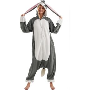 DELEY Unisex Greater Bilby Costume Adult Onesie, One Piece Pajamas, Halloween Cosplay Costumes Homewear Jumpsuit