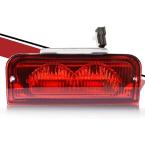 Center High Mount Brake Light Compatible with Ford E150 E250 E350 E450 E550 Econoline Super Duty 1992-2022, Third Stop Light with LED Indoor Light for 923-290 6C2Z13A613B F2UZ13A613B XC2Z13A613BA