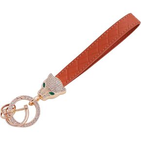 Doflamingo Women Wristlet Keychain Lanyards For Car Key FOB Holder Cute Leather Wrist Bracelet Key Chain Accessories