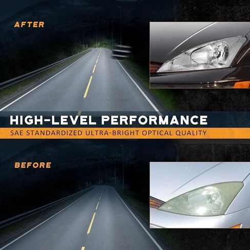 Headlights Compatible with 2000-2004 Ford Focus, Headlight Assembly Replacement for 00 2001 2002 2003 04 Ford Focus Headlamp Chrome Housing Clear Reflector Left+Right Side in Saudi Arabia