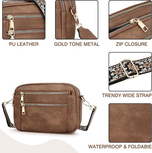 YDSIII Small Crossbody Bags for Women, Trendy Vegan Leather Cross Body Bags for Womens with Adjustable Wide Guitar Strap in Saudi Arabia