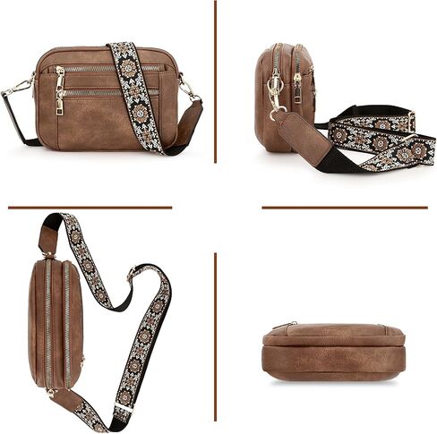 YDSIII Small Crossbody Bags for Women, Trendy Vegan Leather Cross Body Bags for Womens with Adjustable Wide Guitar Strap in Saudi Arabia