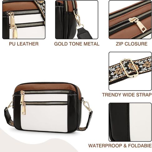 YDSIII Small Crossbody Bags for Women, Trendy Vegan Leather Cross Body Bags for Womens with Adjustable Wide Guitar Strap in Saudi Arabia