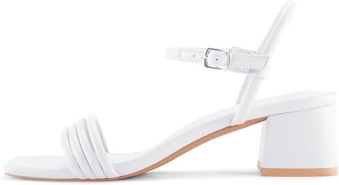 صنادل بكعب دائري بأشرطة للنساء مفتوحة من الأمام وكعب مكتنز وشريط للكاحل وكعب منخفض in Kuwait