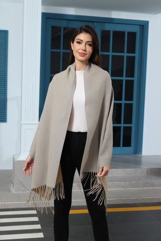 Winter Shawl - Blanket Shawl Wraps for Women - Poncho Size Women's Scarves & Wraps - Winter Accessories for Women in Saudi Arabia