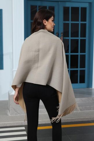 Winter Shawl - Blanket Shawl Wraps for Women - Poncho Size Women's Scarves & Wraps - Winter Accessories for Women in Saudi Arabia