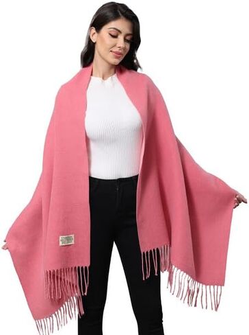 Winter Shawl - Blanket Shawl Wraps for Women - Poncho Size Women's Scarves & Wraps - Winter Accessories for Women in Saudi Arabia