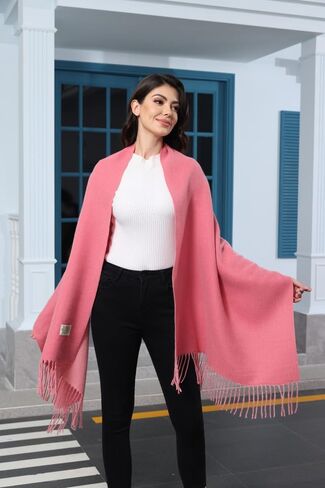 Winter Shawl - Blanket Shawl Wraps for Women - Poncho Size Women's Scarves & Wraps - Winter Accessories for Women in Saudi Arabia