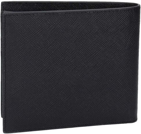 محفظة A|X ARMANI EXCHANGE للرجال من Armani Exchange Plate Logo Saffiano Leather Bifold Wallet، أسود، Small US in Saudi Arabia