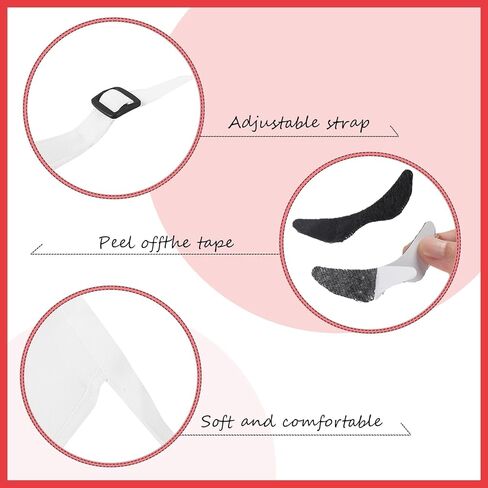 3Pcs Halloween Cosplay Accessory Including White Apron Black Moustache for Adult in Kuwait