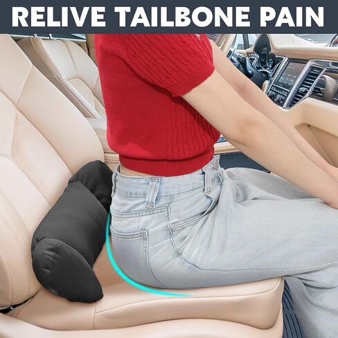 MABOZOO Car Seat Cushions for Driving, Driver Seat Pad for Car Seat or Chair, Car Seat Pillow for Drivers Long Time Driving(Black) in Saudi Arabia