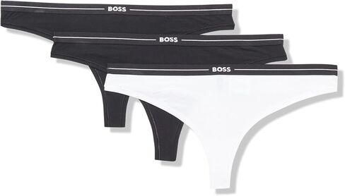 BOSS Women's 3-Pack Bold Logo Thongs in Saudi Arabia