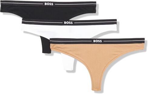 BOSS Women's 3-Pack Bold Logo Thongs in Saudi Arabia