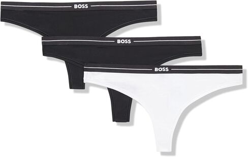 BOSS Women's 3-Pack Bold Logo Thongs in Saudi Arabia