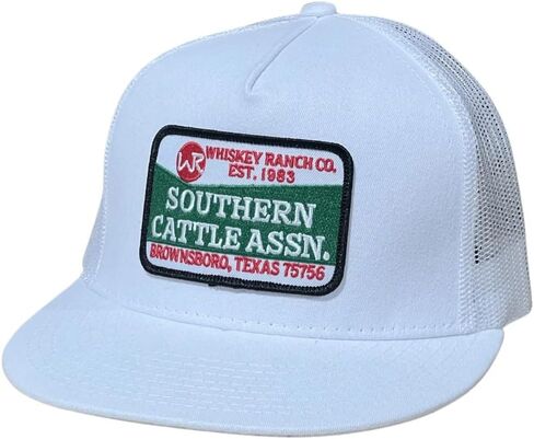 WHISKEY BENT HAT CO. Henderson County Whiskey Ranch Cattle Patch Adjustable Snapback Hat in Saudi Arabia
