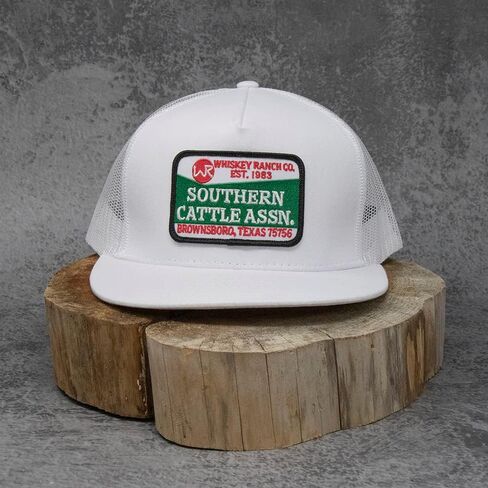 WHISKEY BENT HAT CO. Henderson County Whiskey Ranch Cattle Patch Adjustable Snapback Hat in Saudi Arabia