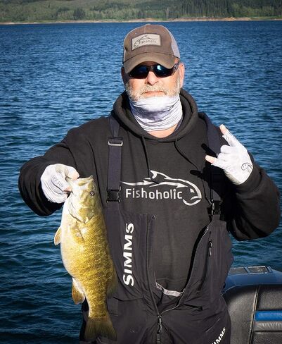 Fishoholic Snapback Baseball Fishing Hat - Embroidered Logos Mesh Trucker Fishing Gift for Dad Father Son (R) TM Fishaholic (SNP-BLKonBLK) in Kuwait