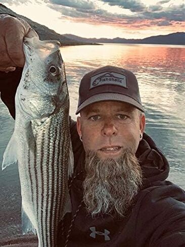 Fishoholic Snapback Baseball Fishing Hat - Embroidered Logos Mesh Trucker Fishing Gift for Dad Father Son (R) TM Fishaholic (SNP-BLKonBLK) in Kuwait