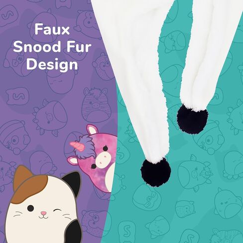 Squishmallows Cam The Cat Beanie Hat, Girls Winter Knit Cap with 3D Ears, Multi, One Size in Saudi Arabia