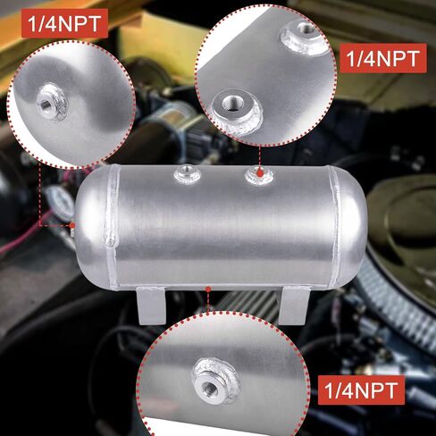 150 PSI Air Compressor with 1.6 Gallon 200 PSI Air Tank Aluminum Air Compressor Onboard System 12V 1/4NPT for Train Truck Trailer Train Auto Air Lift Suspension Heavy Duty Air Horn Compressor in Kuwait