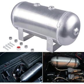 150 PSI Air Compressor with 1.6 Gallon 200 PSI Air Tank Aluminum Air Compressor Onboard System 12V 1/4NPT for Train Truck Trailer Train Auto Air Lift Suspension Heavy Duty Air Horn Compressor