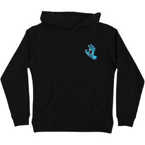 SANTA CRUZ Youth Pullover Hooded Sweatshirt Screaming Hand Skate Youth Sweatshirt - Black, Size: Small