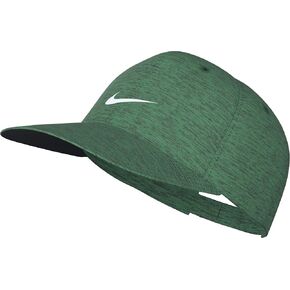 Nike Men's/Women's Dri-FIT Structured Heathered Strapback Golf/Training Cap (US, Alpha, Large, X-Large, Stadium Green/White)