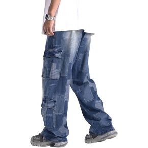 Men's Drawstring Waisted Plaid Retro Trousers Streetwear Casual Loose Pants